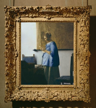 Frau, die einen Brief liest, ca. 1662-63 von Jan Vermeer van Delft